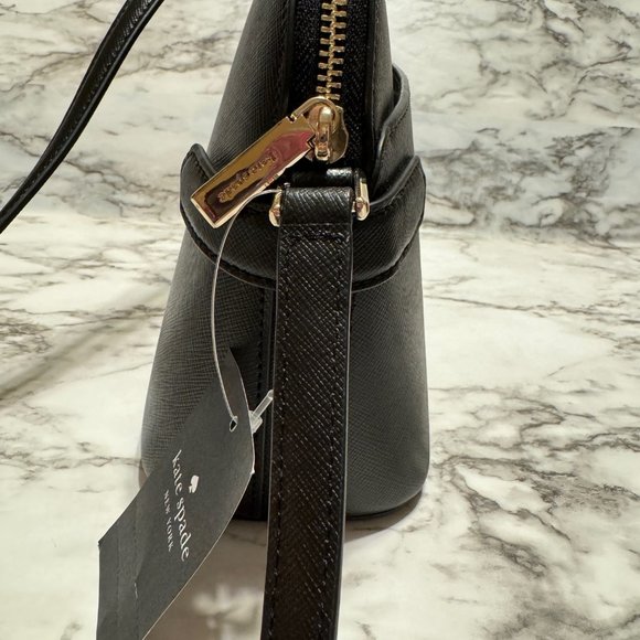 KATE SPADE Staci Dome Crossbody NWT Black Saffiano Leather - Picture 4 of 15